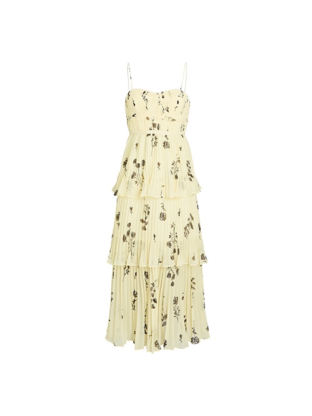 Self portrait yellow maxi dress us8